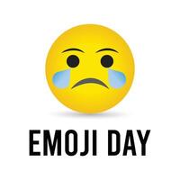 World Emoji Day observed every year in July. Template for background, banner, card, poster with text inscription. vector
