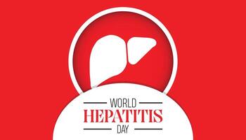 World hepatitis day observed every year in July. Template for background, banner, card, poster with text inscription. vector