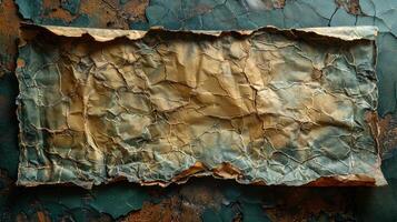 Aged Elegance. The Artful Decay of Cracked Paint on Metal photo
