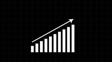 Graph going up rising bar graph, Stock market graph, Financial graph analysis. 4K Resolution video