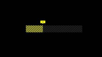 Loading Progress Bar Animation Transparent Background Alpha Channel. 4K Resolution video