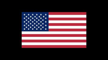 americano Estados Unidos bandera ondulación animado bandera. americano bandera ondulación en el viento video