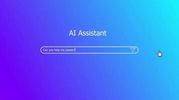 conversazione animazione con ai chatbot. artificiale intelligenza video