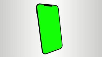 finto su smartphone verde schermo video