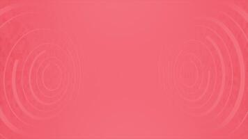 Red color 3d empty space with rotating circular disc technology background video