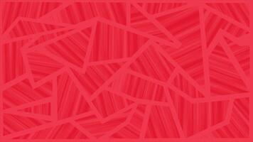 Red color abstract design parallel lines pattern Red geometrical shapes loop able background video