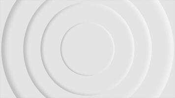 White color rotating 3d circular disk beautiful abstract design geometrical background video