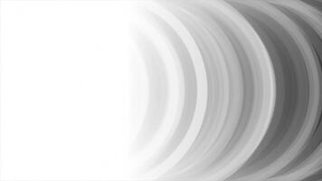 Elegant white color semi circle repeating shapes appearing and disappearing futuristic geometrical background video