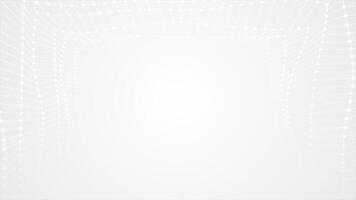 White color hi-tech mesh tunnel geometrical futuristic technology background video