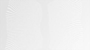 White color wavy stripes abstract pattern geometrical futuristic background video