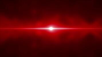 Red color shiny optical flares flickering and emitting Red color smoke video