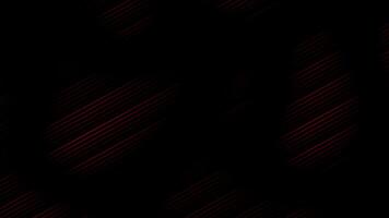 Red color parallel lines pattern flowing over black background, loop able dark background video