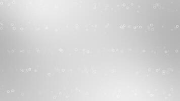 White and Black color bubbles particles moving in line simple and classy background video