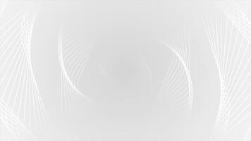 White color elegant rotating swirl pattern abstract design geometrical futuristic background for business use video