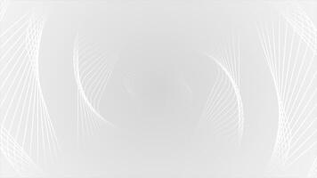 White color elegant rotating swirl pattern abstract design geometrical futuristic background for business use video