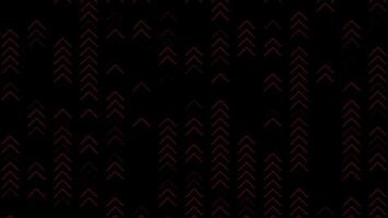 Red color shapes appearing and disappearing geometrical design on black background video