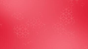 red color hexagonal design abstract pattern geometrical background video