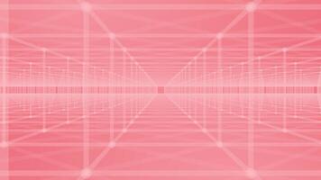 rouge Couleur complexe 3d salut-technologie futuriste tunnel La technologie numérique abstrait Contexte video