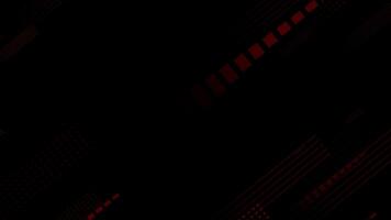 red color digital abstract shapes floating diagonally on black background video