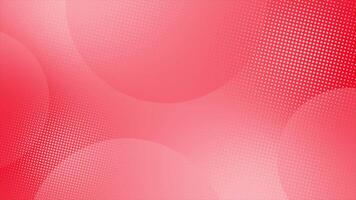 red color Abstract background with circles and halftone dots pattern. red backdrop background video