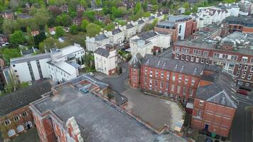 hög vinkel se av central historisk Nottingham stad Centrum stadens centrum av England, bra Storbritannien. april 26:e, 2024 video