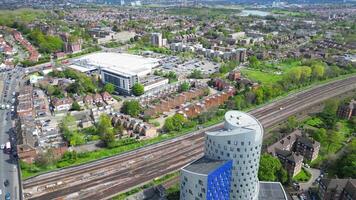 hoog hoek visie van centraal wembley Londen stad van Engeland Verenigde koninkrijk, april 17e, 2024 video