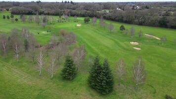 High Angle View of British Countryside Landscape Near Saint Albans City England Great Britain. March 16th, 2024 video