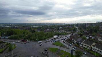 High Angle view of Central Metropolitan Borough of Dudley Town West Midlands, England United Kingdom. May 4th, 2024 video