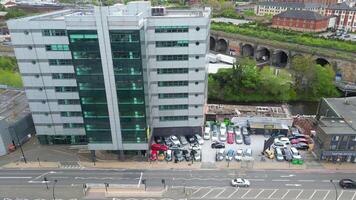 High Angle View of Historical Sheffield City Which is Located at English county of South Yorkshire United Kingdom. May 5th, 2024 video