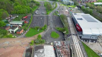 High Angle view of Central Metropolitan Borough of Dudley Town West Midlands, England United Kingdom. May 4th, 2024 video