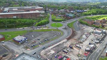 High Angle view of Central Metropolitan Borough of Dudley Town West Midlands, England United Kingdom. May 4th, 2024 video