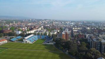 High Angle Footage of Central Eastbourne City of England, United Kingdom. May 10th, 2024 video