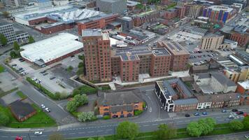 alto ángulo ver de histórico Sheffield ciudad cuales es situado a Inglés condado de sur Yorkshire unido Reino. mayo 5to, 2024 video