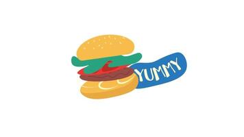 burger logo with the title 'burger logo' video