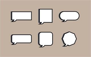 Speech bubble collection dialog baloons in differents shapes design template vector