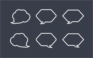 Speech bubble pack dialog baloons in differents shapes vector