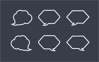 Speech bubble pack dialog baloons in differents shapes vector