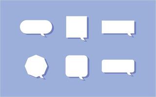 Speech bubble collection dialog baloons in differents shapes design vector