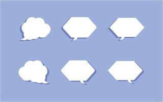 Speech bubble pack dialog baloons in differents shapes design template vector
