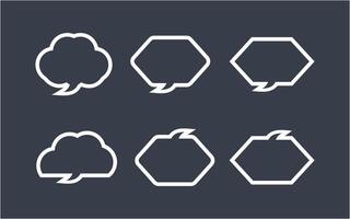 Speech bubble collection set of different shape vector