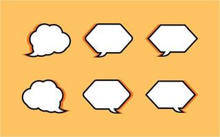 Speech bubble pack dialog baloons in differents shapes design template illustration vector