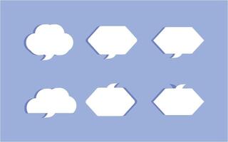 Speech bubble collection of different shape design art vector