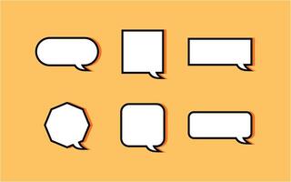 Speech bubble collection dialog baloons in differents shapes vector