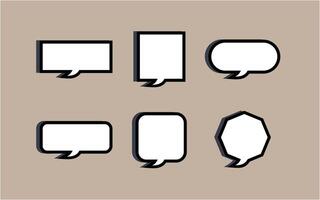 Speech bubble collection of different shape design vector