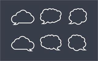 Speech bubble pack dialog baloons in differents shapes vector