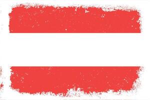Vintage flat design grunge austria flag background vector