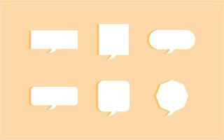 Speech bubble collection of different shape vector