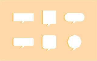 Speech bubble collection of different shape vector