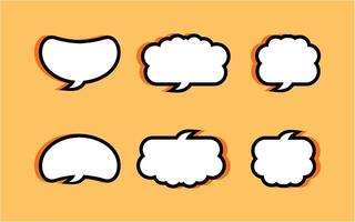 Speech bubble set of different style template vector