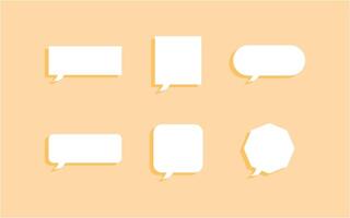 Speech bubble collection dialog baloons in differents shapes design illustration vector